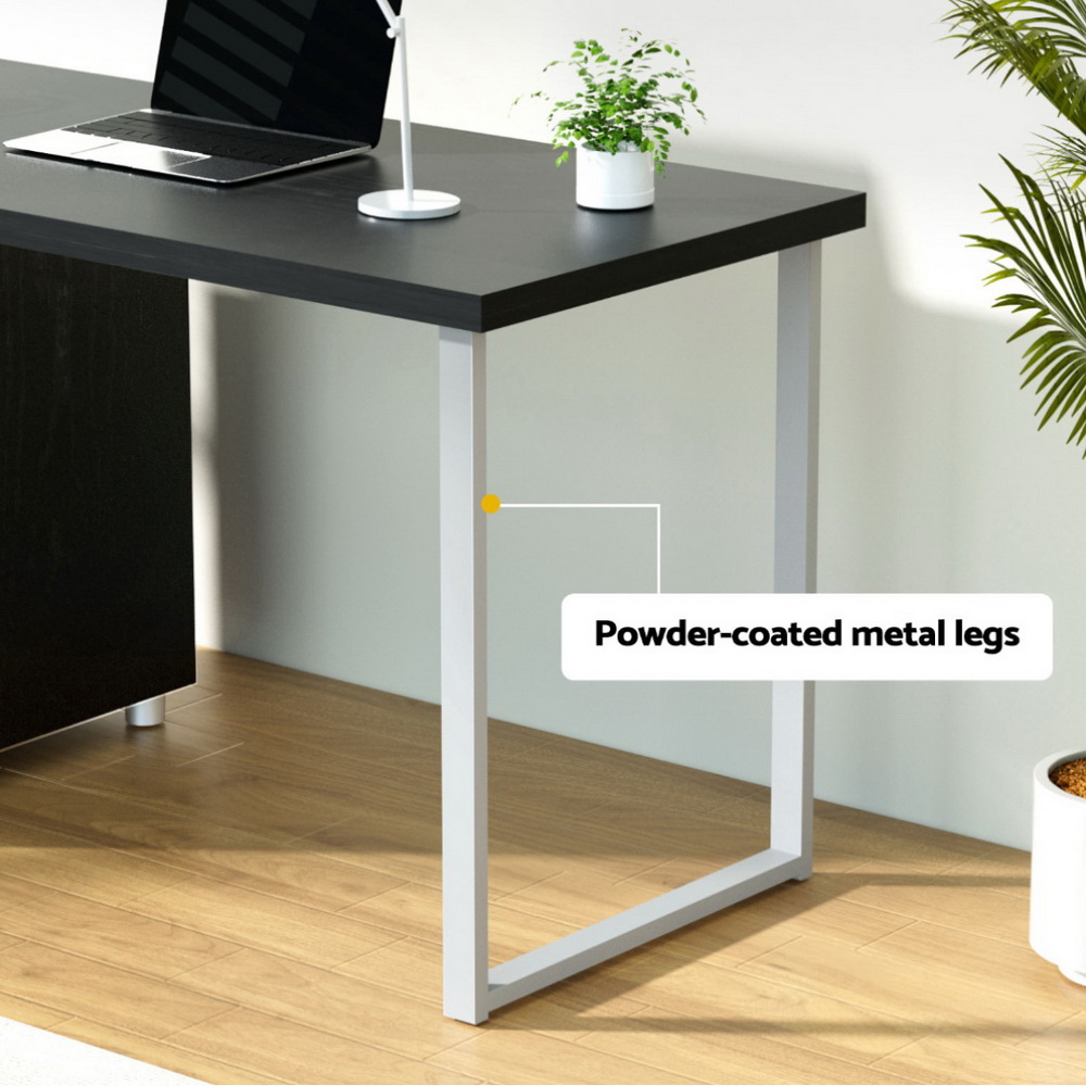 Artiss Computer Desk Drawer Black 140CM - Image 5