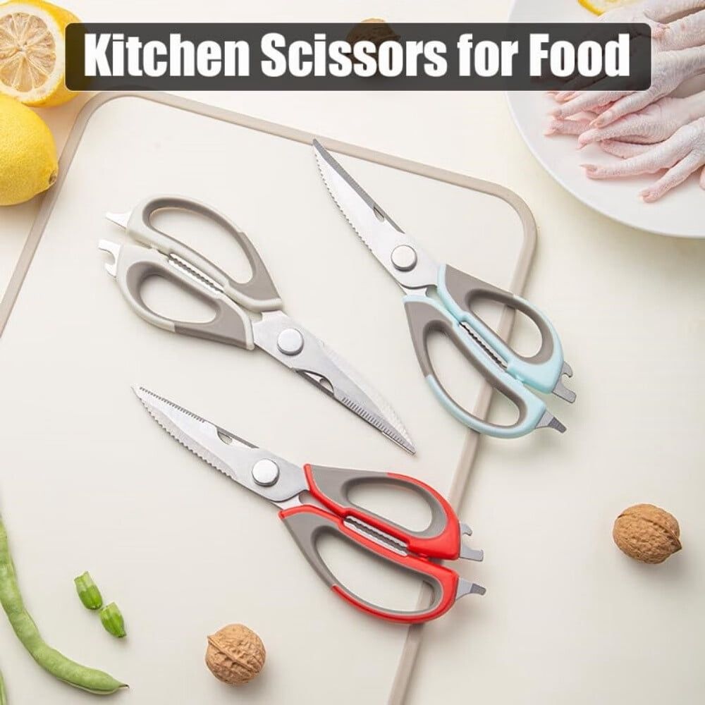 2 Pcs Heavy Duty Kitchen Shears,Kitchen Shears Come Apart,Kitchen Scissors with Magnetic Holder,Stainless Steel Multi-function Kitchen Scissors for Food,Ultra Sharp Food Cooking Scissors - Image 3