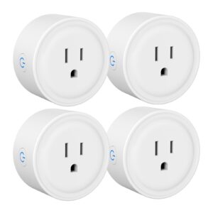 4 Pack Smart Socket 2.4GHz WiFi Only TY APP Remote Control Smart Sharing 10A Smart Plugs with Voice Control Timer Function for Home Appliances