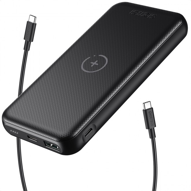 Choetech B650-CC Power Bank 10000mAh with Wireles Power Bank (Black) - Image 2